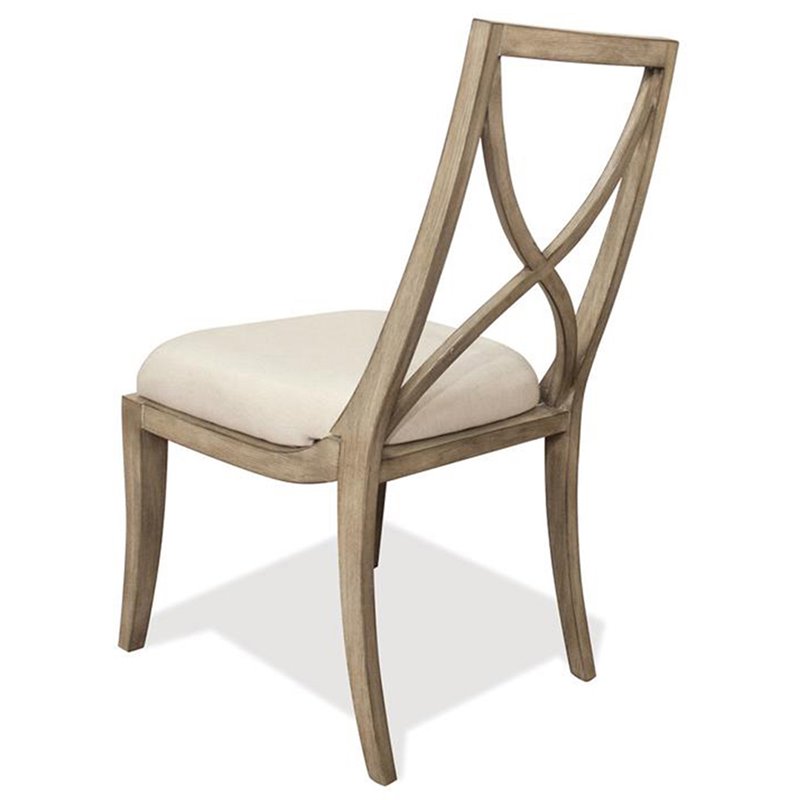 Riverside Furniture Sophie Upholstered Wood Dining Side Chair in Natural