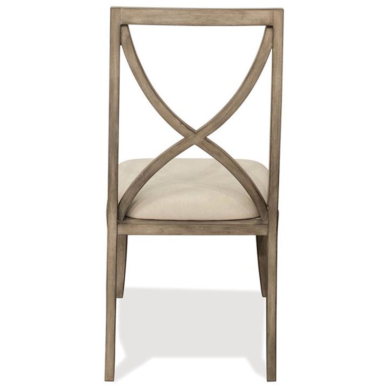 Riverside Furniture Sophie Upholstered Wood Dining Side Chair in Natural