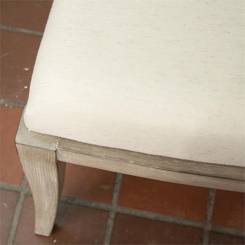 Riverside Furniture Sophie Upholstered Wood Dining Side Chair in Natural