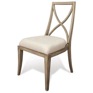 Riverside Furniture Sophie Upholstered Wood Dining Side Chair in Natural