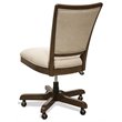 Riverside Furniture Vogue Upholstered Wood Desk Chair in Plymouth Brown Oak