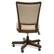 Riverside Furniture Vogue Upholstered Wood Desk Chair in Plymouth Brown Oak