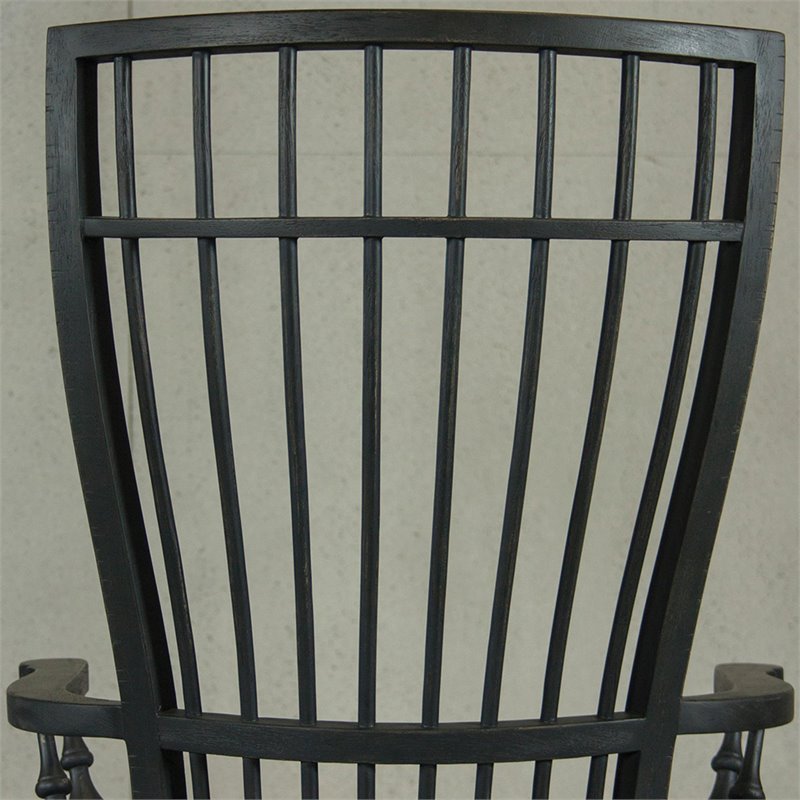 Riverside Furniture Cassidy Windsor Dining Arm Chair in Charred Oak