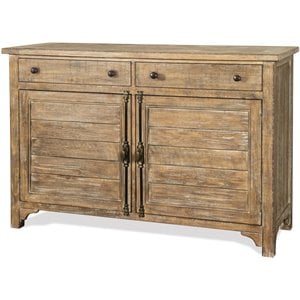 Riverside Furniture Sonora Coastal Wood Sideboard in Snowy Desert Brown