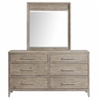 Riverside Furniture Intrigue Wood Framed Mirror in Hazelwood Brown