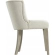 Riverside Furniture Cascade Upholstered Wood Curved Back Chair in Dovetail Gray