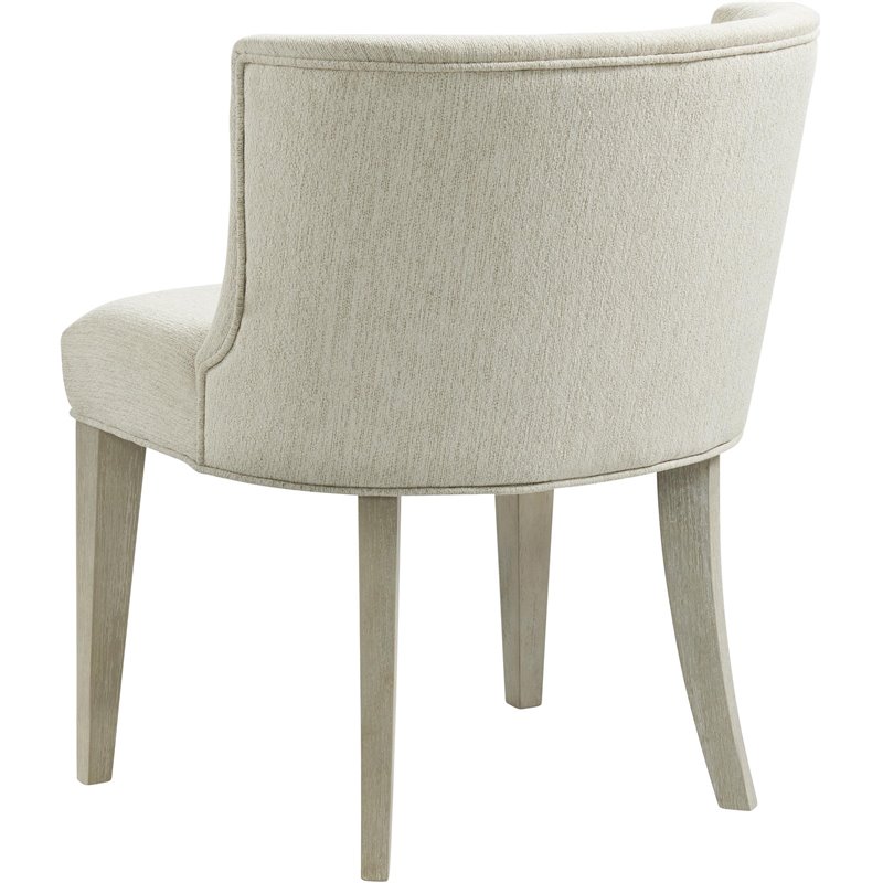Riverside Furniture Cascade Upholstered Wood Curved Back Chair in Dovetail Gray