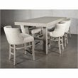Riverside Furniture Cascade Uph Wood Curved Back Counter Stool in Dovetail Gray