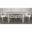 Riverside Furniture Cascade Uph Wood Curved Back Counter Stool in Dovetail Gray