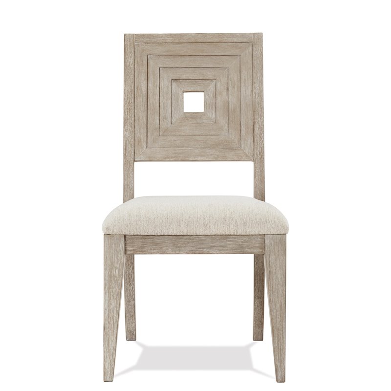 Riverside Furniture Cascade Upholstered Wood Back Side Chair in Dovetail Gray
