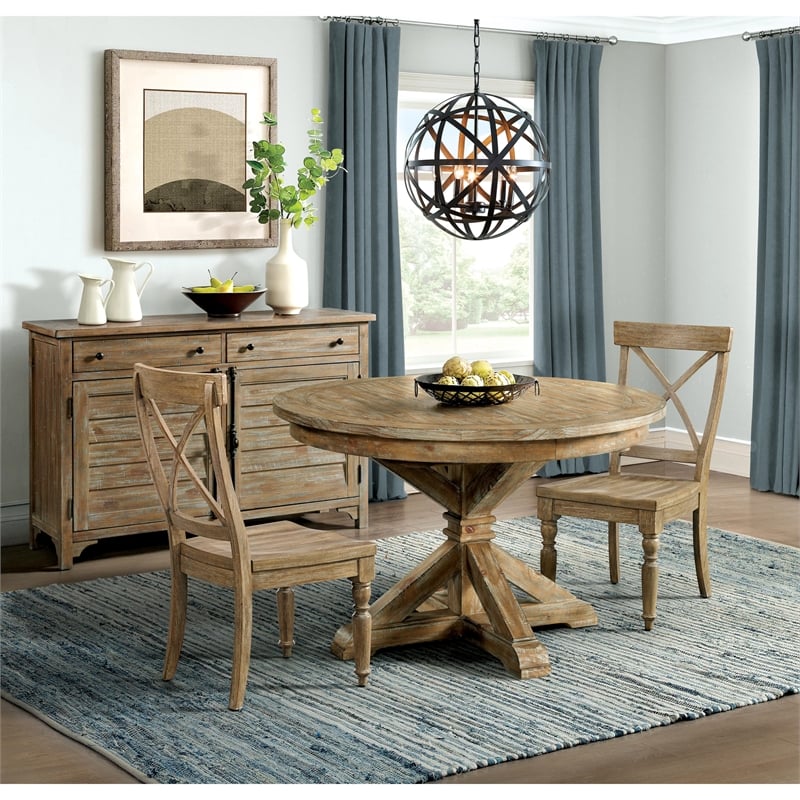 Riverside Furniture Sonora Wood Side Chair with X-Back in Snowy Desert Brown