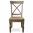 Riverside Furniture Sonora Wood Side Chair with X-Back in Snowy Desert Brown