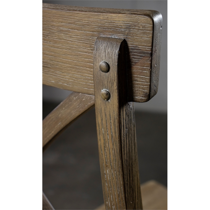 Riverside Furniture Sonora Wood Side Chair with X-Back in Snowy Desert Brown