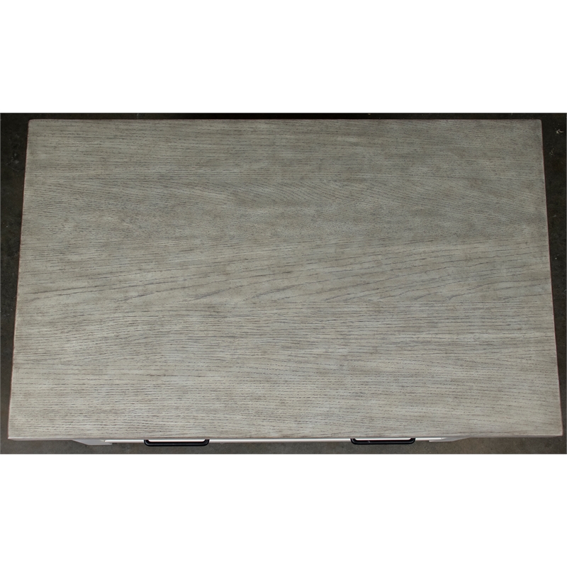 Riverside Furniture Cora Small Wood Coffee Table in Cloud White and Fog Gray