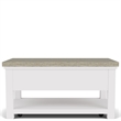 Riverside Furniture Cora Small Wood Coffee Table in Cloud White and Fog Gray