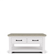 Riverside Furniture Cora Small Wood Coffee Table in Cloud White and Fog Gray