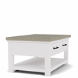 Riverside Furniture Cora Small Wood Coffee Table in Cloud White and Fog Gray