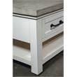 Riverside Furniture Cora Small Wood Coffee Table in Cloud White and Fog Gray