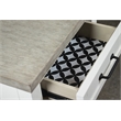 Riverside Furniture Cora Wood Side Table in Cloud White and Fog Gray