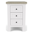 Riverside Furniture Cora Wood End Table in Cloud White and Fog Gray