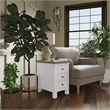 Riverside Furniture Cora Wood End Table in Cloud White and Fog Gray