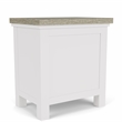 Riverside Furniture Cora Wood End Table in Cloud White and Fog Gray