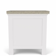 Riverside Furniture Cora Wood End Table in Cloud White and Fog Gray