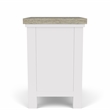 Riverside Furniture Cora Wood End Table in Cloud White and Fog Gray
