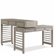 Riverside Furniture Fresh Perspectives Wood Swivel Desk in Casual Taupe Tan