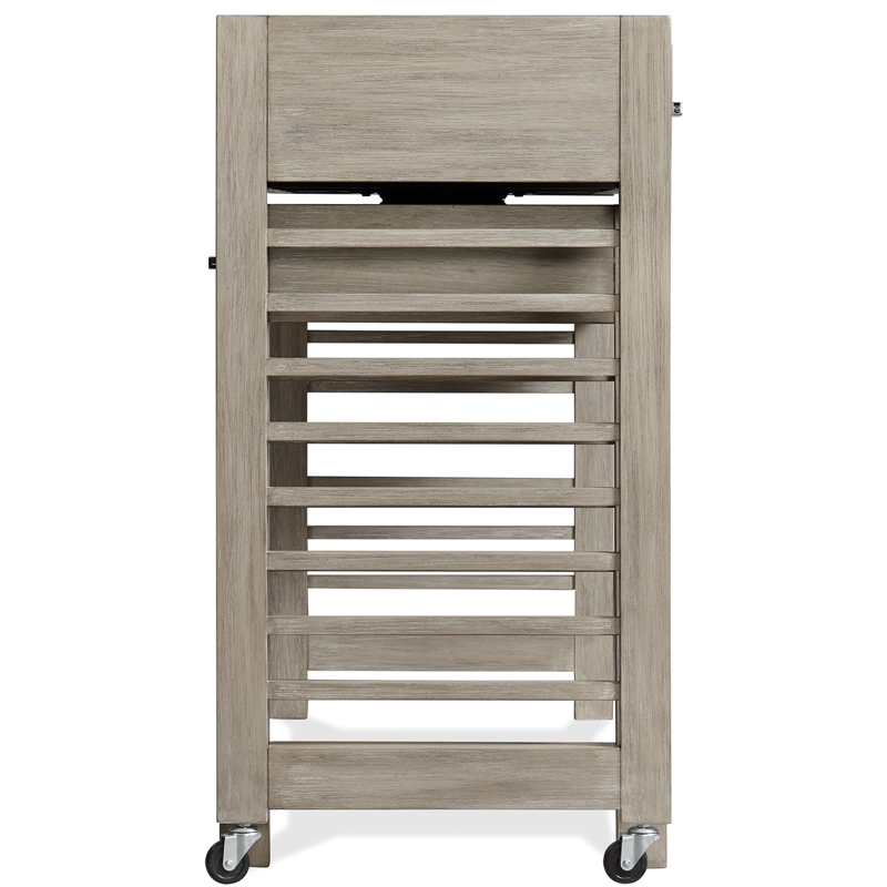 Riverside Furniture Fresh Perspectives Wood Swivel Desk in Casual Taupe Tan