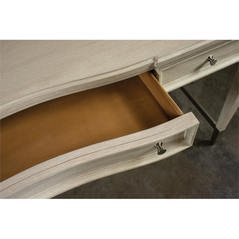 Riverside Furntiure Maisie  Wood Writing Desk in Champagne Beige