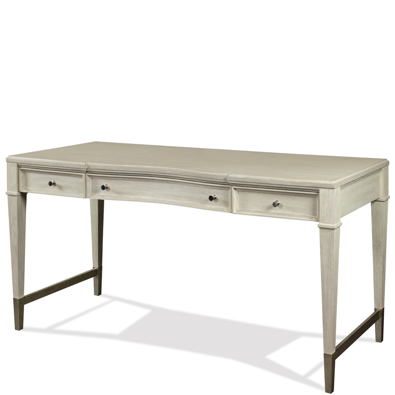 Riverside Furntiure Maisie  Wood Writing Desk in Champagne Beige