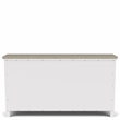 Riverside Furniture Cora Wood 7-Drawer Dresser in Cloud White and Fog Gray