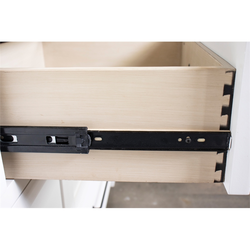 Riverside Furniture Cora Wood 7-Drawer Dresser in Cloud White and Fog Gray