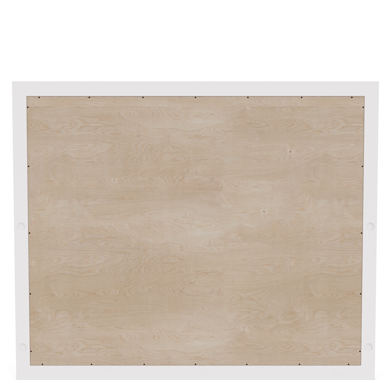 Riverside Furniture Cora Wood Framed Landscape Mirror in Cloud White