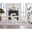 Riverside Furniture Cora Wood Dining Table in Cloud White and Fog Gray