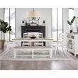 Riverside Furniture Cora Cottage Wood Dining Bench in Cloud White