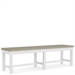 Riverside Furniture Cora Cottage Wood Dining Bench in Cloud White