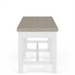 Riverside Furniture Cora Cottage Wood Dining Bench in Cloud White