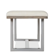 Riverside Furniture Intrigue Upholstered Wood Dining Bench in Tan Hazelwood