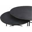 Riverside Furniture Declan Aluminum Round Nesting Coffee Table in Charcoal