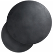 Riverside Furniture Declan Aluminum Round Nesting Coffee Table in Charcoal