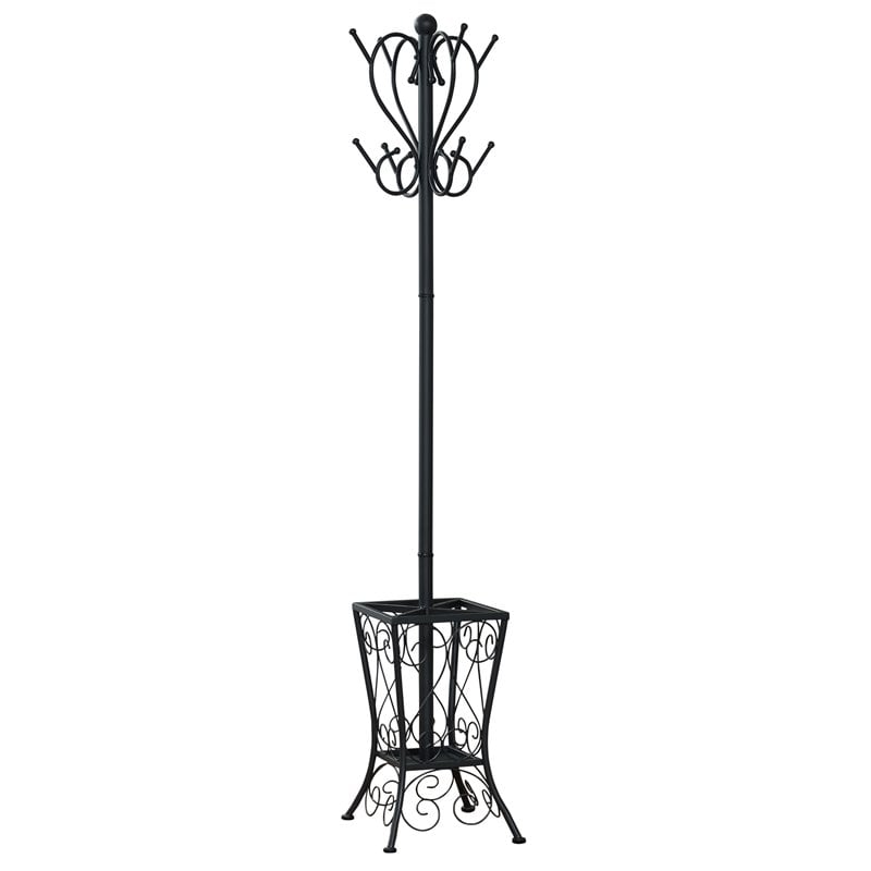 Coat Rack Hall Tree 8 Hooks Entryway 71