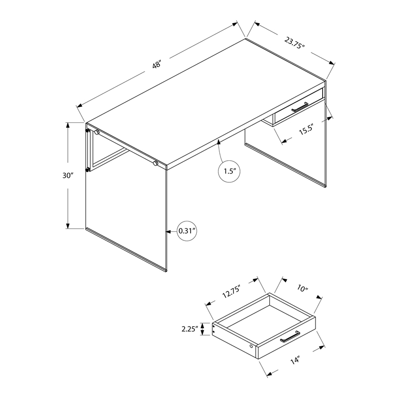 Computer Desk Home Office Laptop 48
