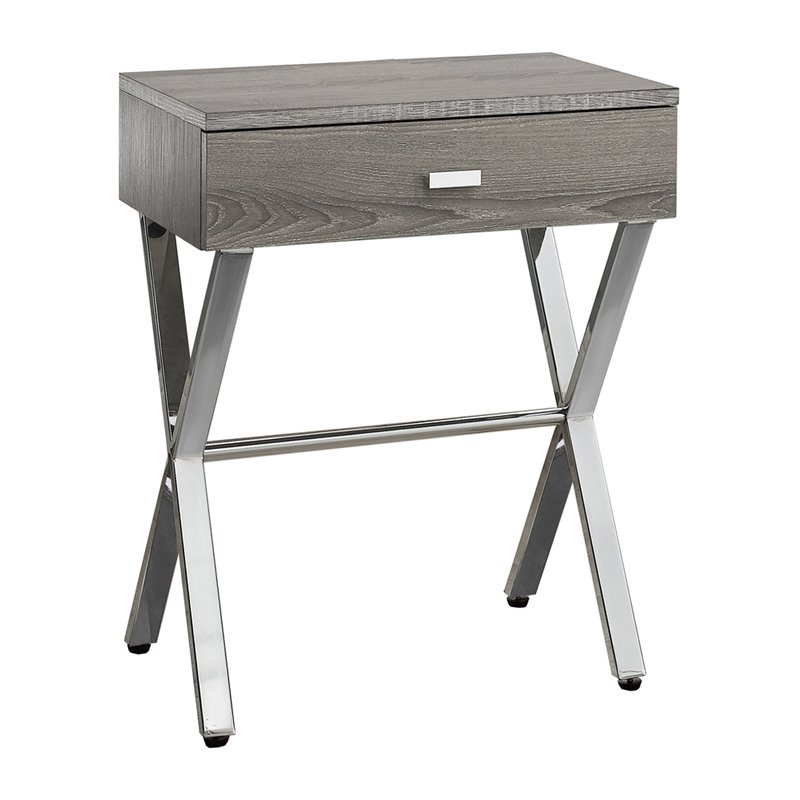 Accent Table Side End Nightstand Lamp Living Room Bedroom Metal Brown