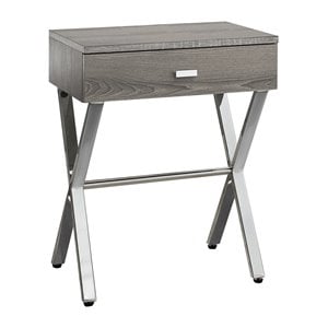 Accent Table Side End Nightstand Lamp Living Room Bedroom Metal Brown