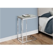 Accent Table C-shaped End Side Snack Living Room Bedroom Metal Grey