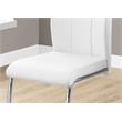 Dining Chair Set Of 2 Side Upholstered Kitchen Pu Faux Leather Look White