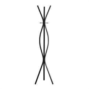 Coat Rack Hall Tree 3 Hooks Entryway 72&quotH Bedroom Metal Black