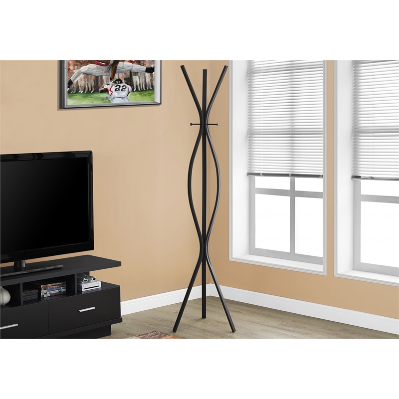 Coat Rack Hall Tree 3 Hooks Entryway 72